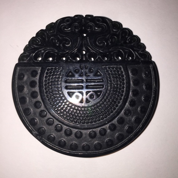 Real Jade “Nephrite”Half-Wall Pendant Feng Shui - Picture 13 of 16